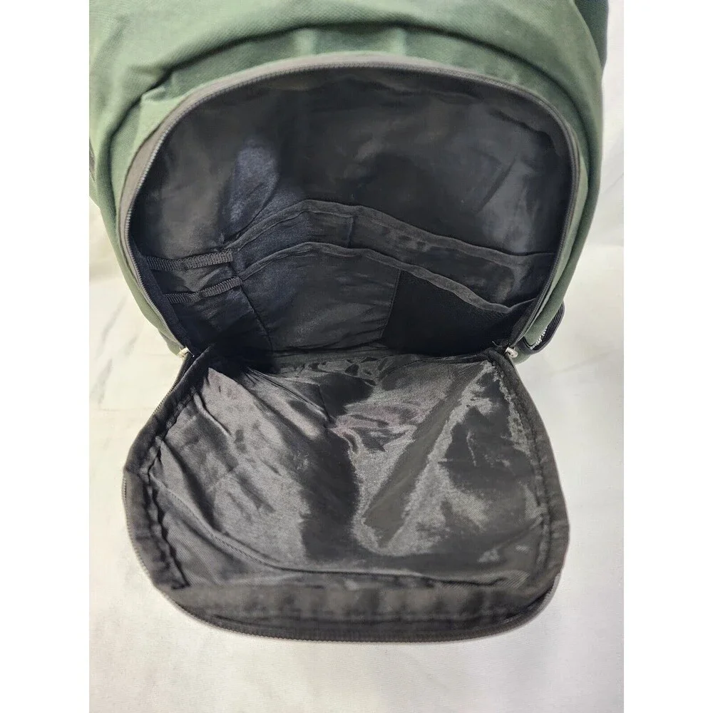Alaska Green Canvas Backpack 2 Zipper. - Picture 5 of 15